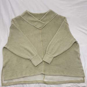 Free People size M “lemon grass” green “Cozy Up Pullover” oversized Sweater